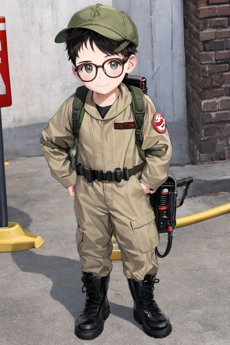 24935-550650216-ghostbuster uniform, 1boy, male child, (sewer), underground, protopack, full body, glasses, black boots,.png